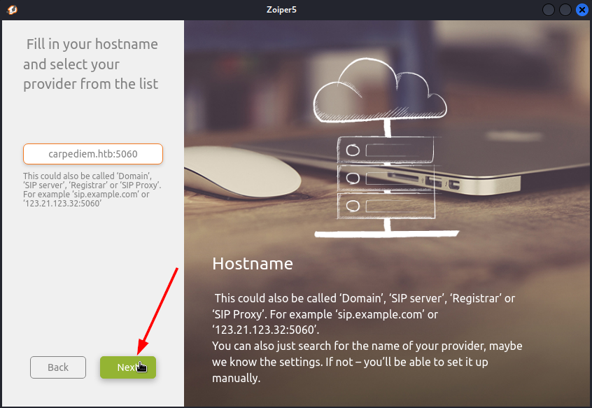 Adding carpediem.htb as domain