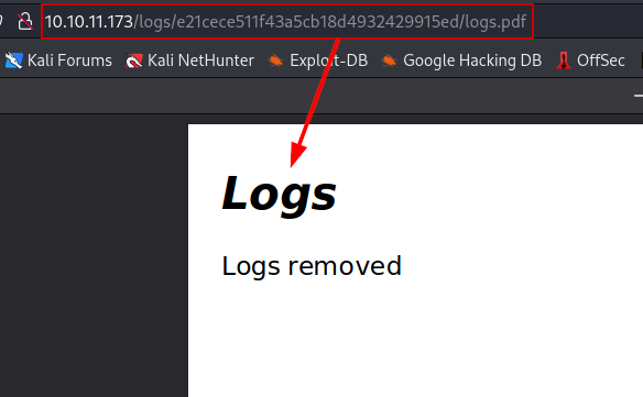 Logs Removed